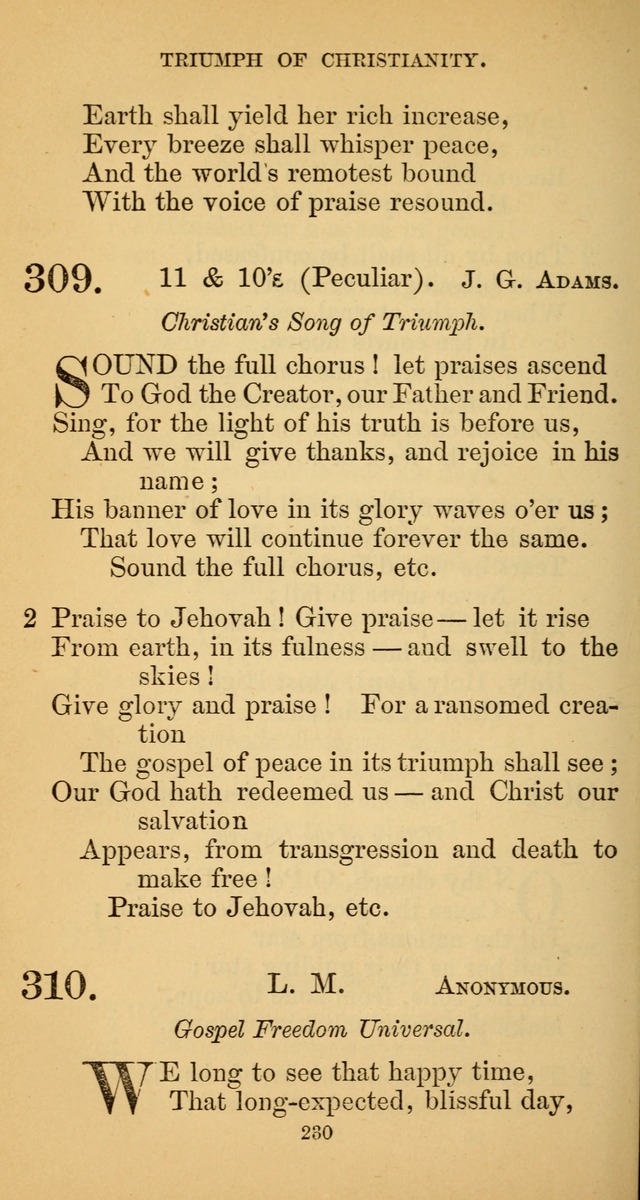 Hymns for Christian Devotion: especially adapted to the Universalist denomination. (New ed.) page 230