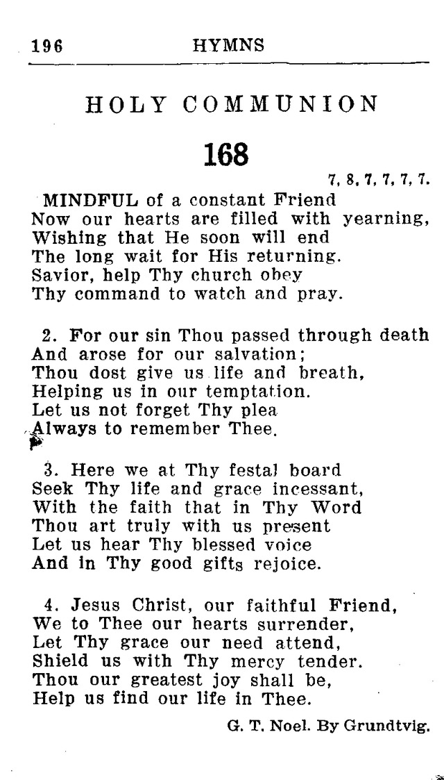 Hymnal for Church and Home (2nd ed.) page 196