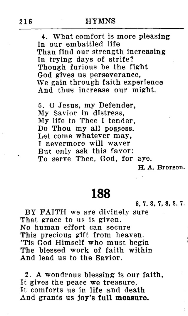 Hymnal for Church and Home (2nd ed.) page 216