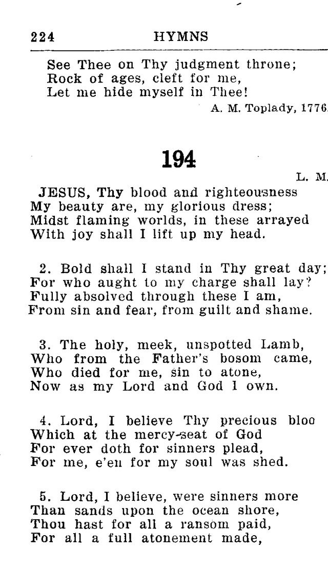 Hymnal for Church and Home (2nd ed.) page 224
