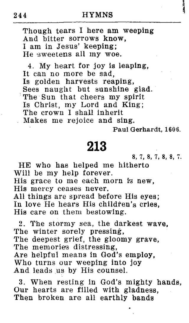 Hymnal for Church and Home (2nd ed.) page 244