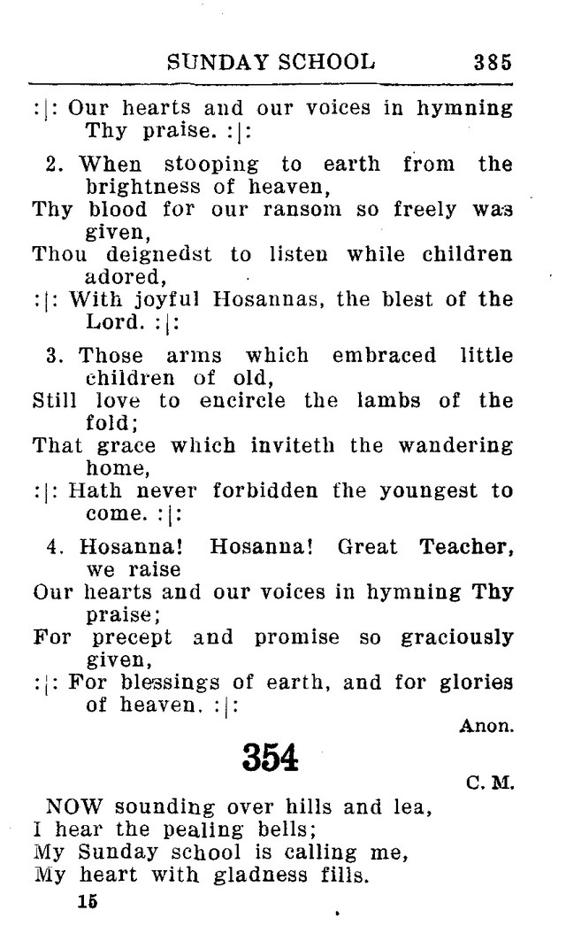 Hymnal for Church and Home (2nd ed.) page 385