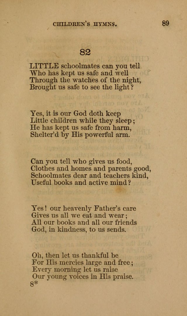 Hymns for First-Day Schools page 89