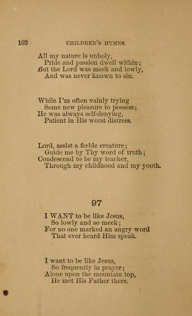 Hymns for First-Day Schools (Rev. and Enl.) page 102