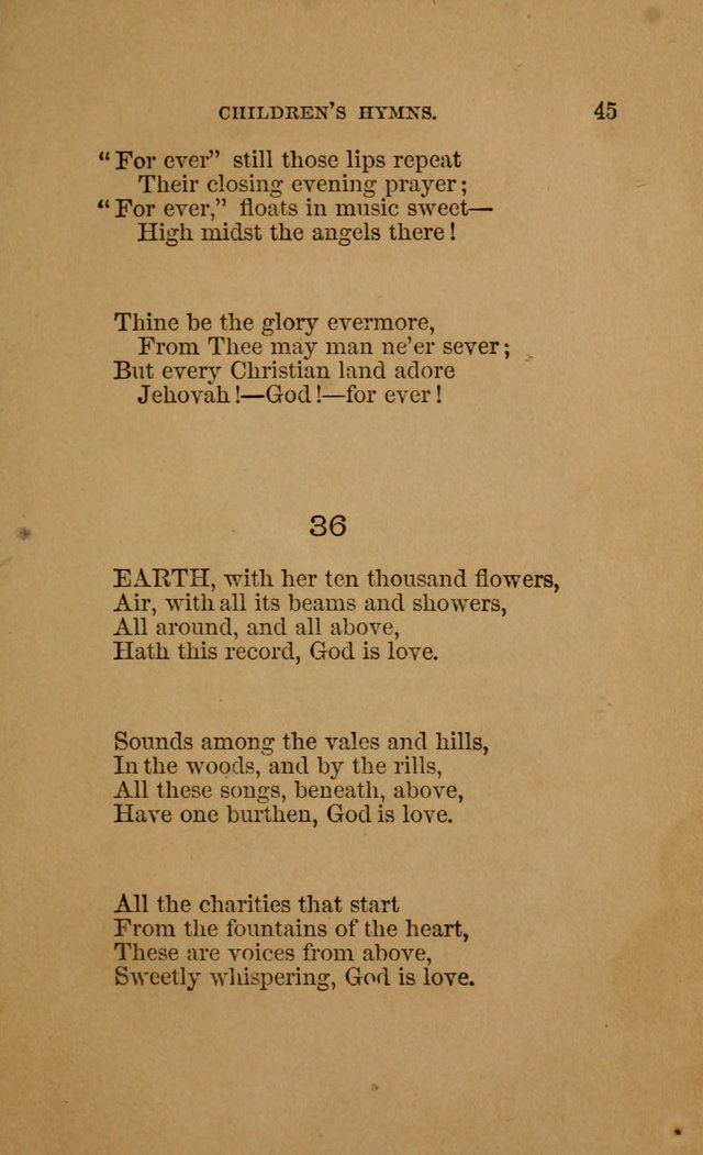 Hymns for First-Day Schools (Rev. and Enl.) page 45