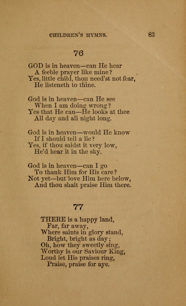 Hymns for First-Day Schools (Rev. and Enl.) page 83
