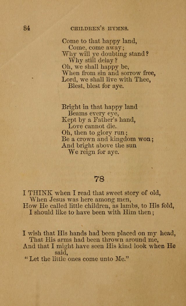 Hymns for First-Day Schools (Rev. and Enl.) page 84