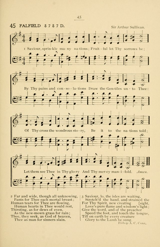 Hymnal of the First General Missionary Convention of the Methodist Episcopal Church, Cleveland, Ohio, October 21 to 24, 1902. page 46