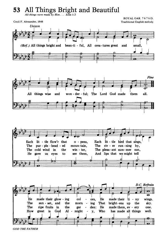 Hymns for the Living Church 53. Each little flow'r that opens