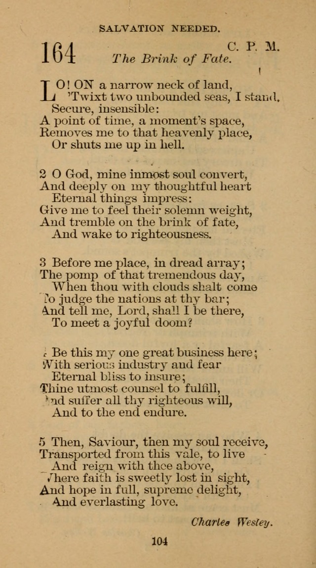 The Hymn Book of the Free Methodist Church page 106