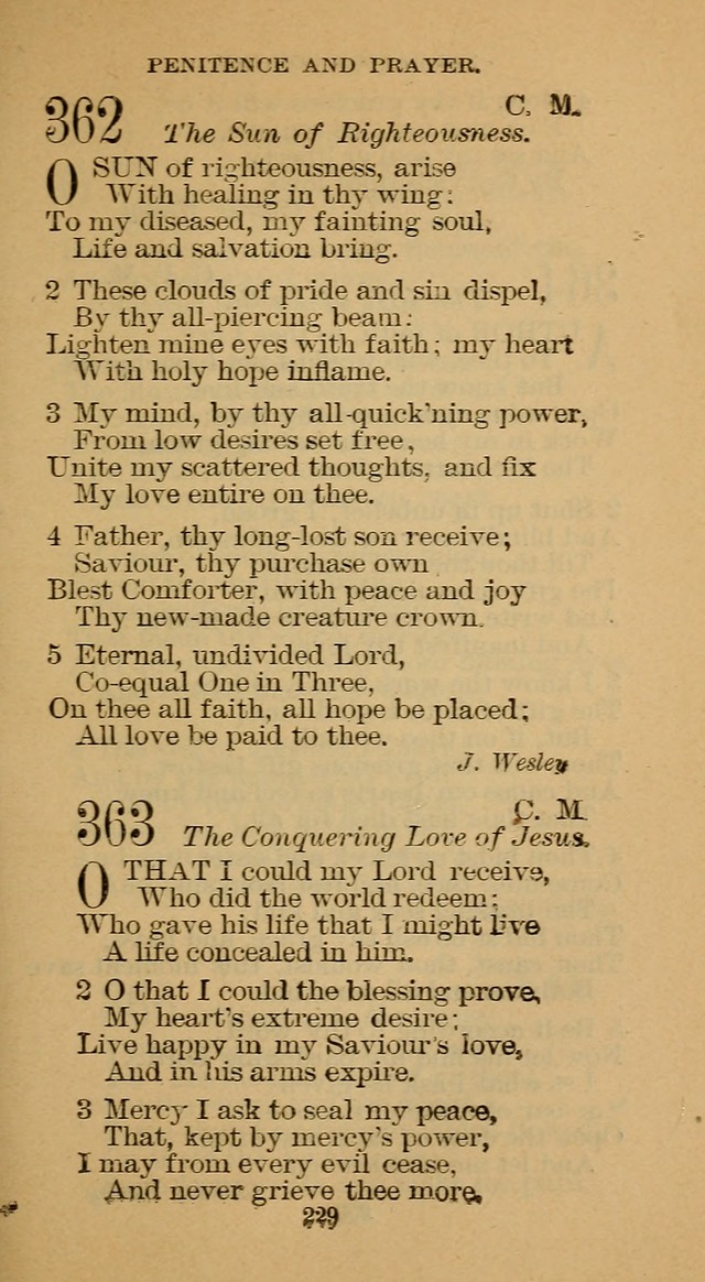 The Hymn Book of the Free Methodist Church page 231