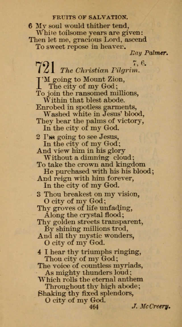 The Hymn Book of the Free Methodist Church page 466