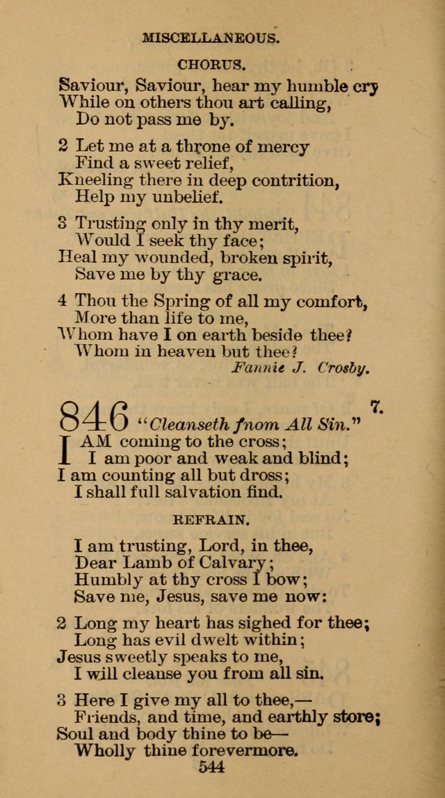 The Hymn Book of the Free Methodist Church page 546
