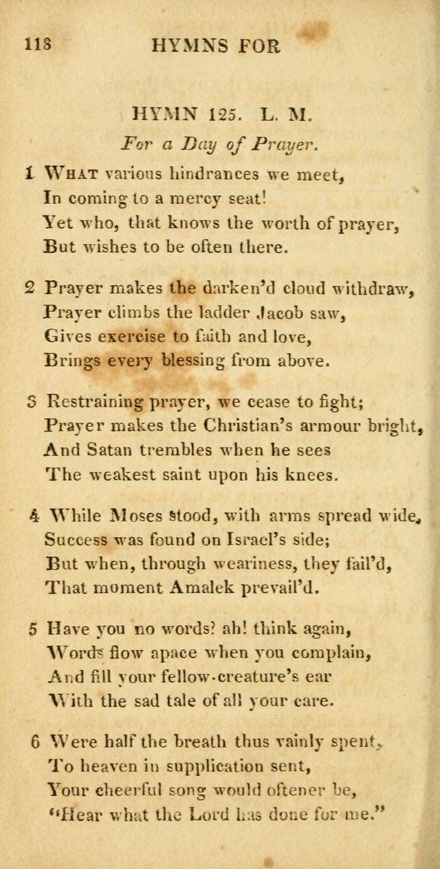 Hymns for Family Worship, with Prayers for Every Day in the Week (2nd ed.) page 118