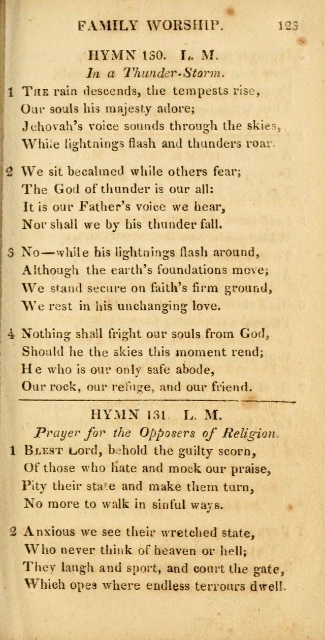 Hymns for Family Worship, with Prayers for Every Day in the Week (2nd ed.) page 123