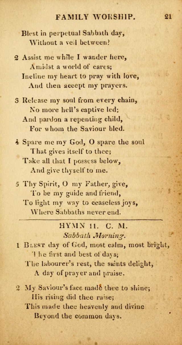 Hymns for Family Worship, with Prayers for Every Day in the Week (2nd ed.) page 21