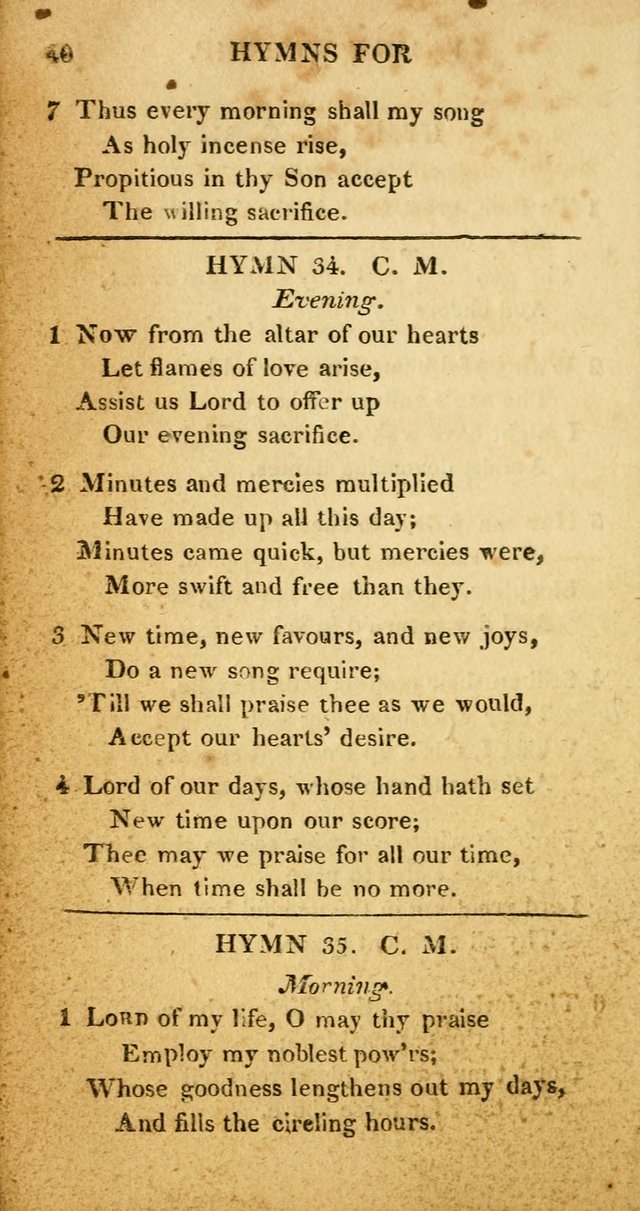 Hymns for Family Worship, with Prayers for Every Day in the Week (2nd ed.) page 40