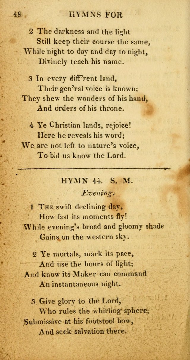 Hymns for Family Worship, with Prayers for Every Day in the Week (2nd ed.) page 48