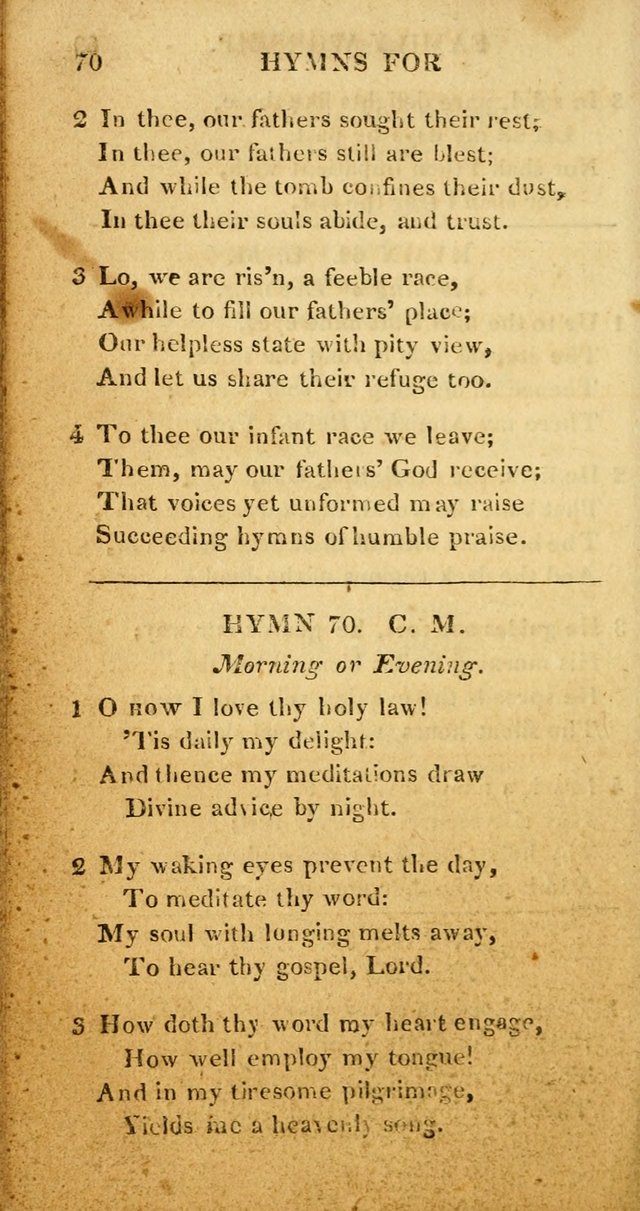 Hymns for Family Worship, with Prayers for Every Day in the Week (2nd ed.) page 70