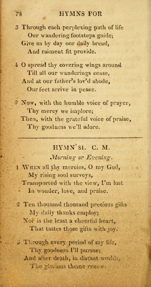 Hymns for Family Worship, with Prayers for Every Day in the Week (2nd ed.) page 78