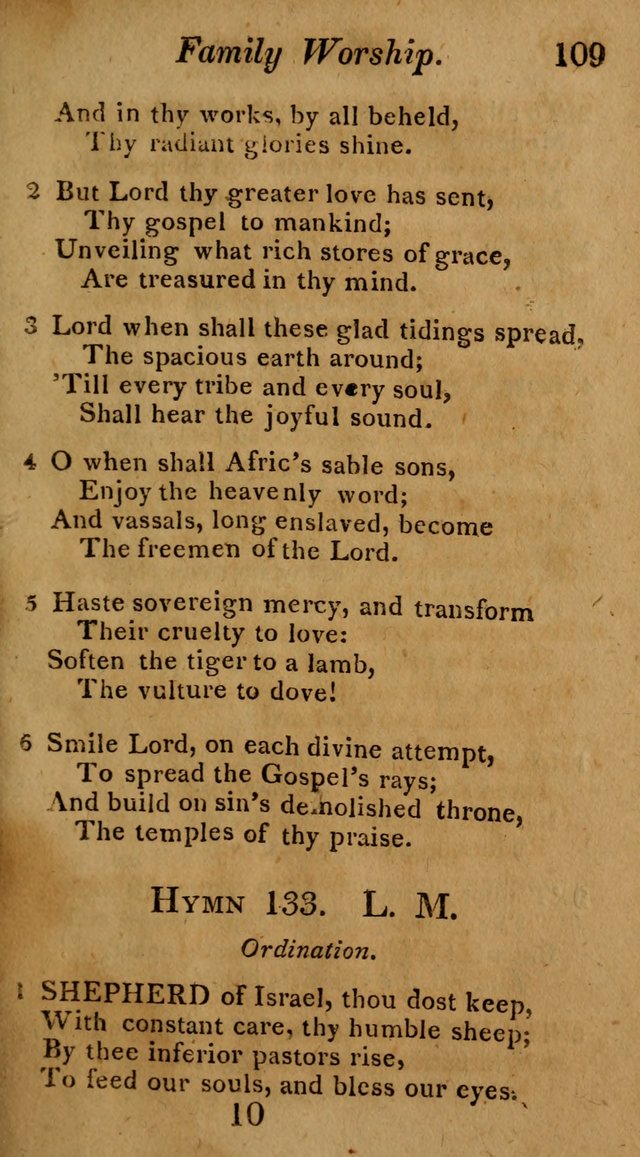 Hymns for Family Worship with Prayers for Every Day in the Week, Selected  from Various Authors page 110