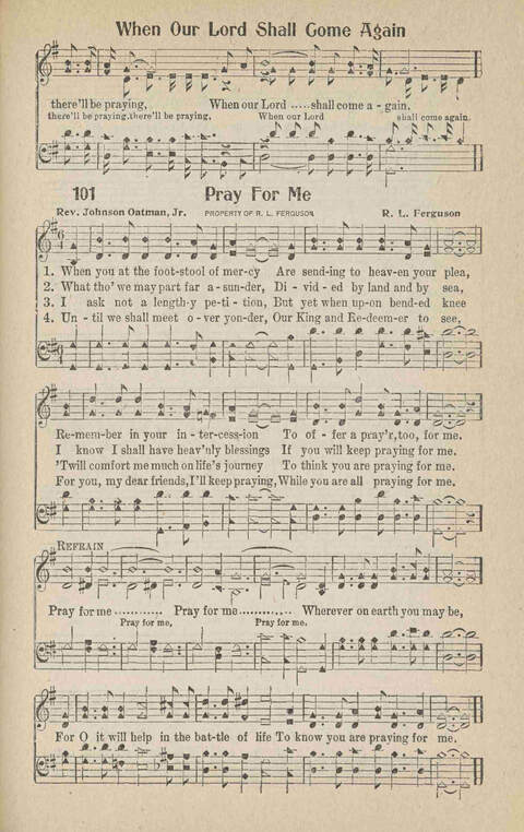 Home Gospel Songs: A Collectioni of Gospel Songs for Church, Sunday School, Evangelistic Meetings and All Relgious Gatherings page 101