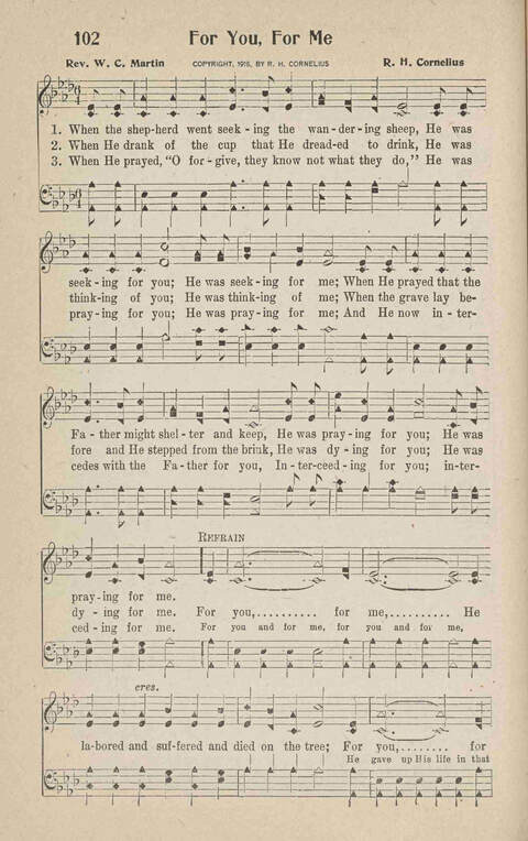 Home Gospel Songs: A Collectioni of Gospel Songs for Church, Sunday School, Evangelistic Meetings and All Relgious Gatherings page 102