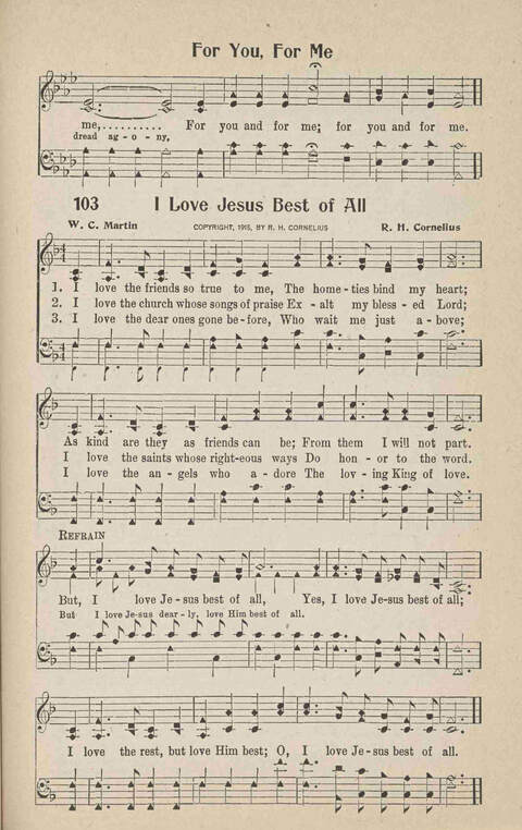 Home Gospel Songs: A Collectioni of Gospel Songs for Church, Sunday School, Evangelistic Meetings and All Relgious Gatherings page 103