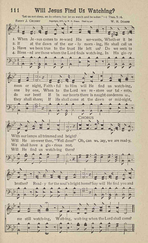 Home Gospel Songs: A Collectioni of Gospel Songs for Church, Sunday School, Evangelistic Meetings and All Relgious Gatherings page 111