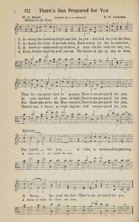 Home Gospel Songs: A Collectioni of Gospel Songs for Church, Sunday School, Evangelistic Meetings and All Relgious Gatherings page 112