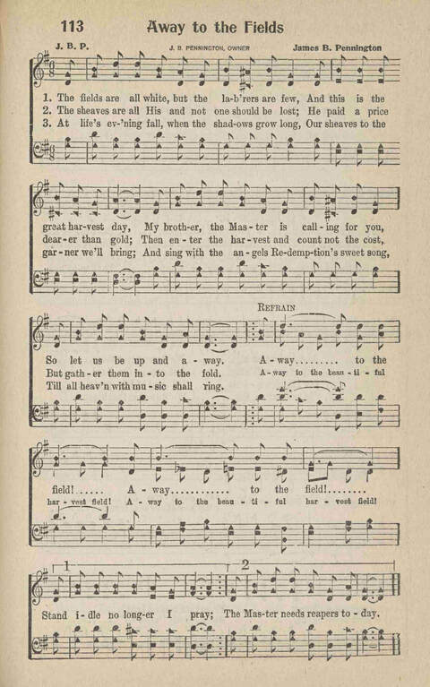Home Gospel Songs: A Collectioni of Gospel Songs for Church, Sunday School, Evangelistic Meetings and All Relgious Gatherings page 113