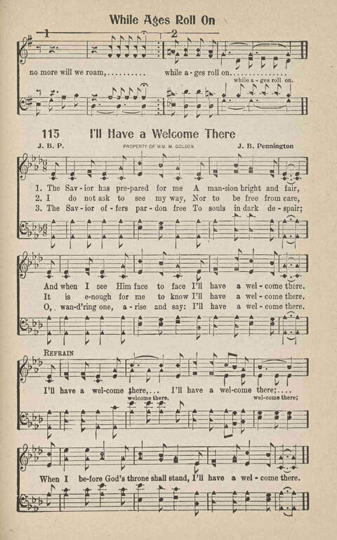 Home Gospel Songs: A Collectioni of Gospel Songs for Church, Sunday School, Evangelistic Meetings and All Relgious Gatherings page 115