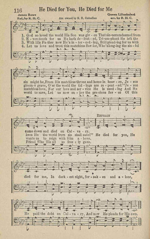 Home Gospel Songs: A Collectioni of Gospel Songs for Church, Sunday School, Evangelistic Meetings and All Relgious Gatherings page 116