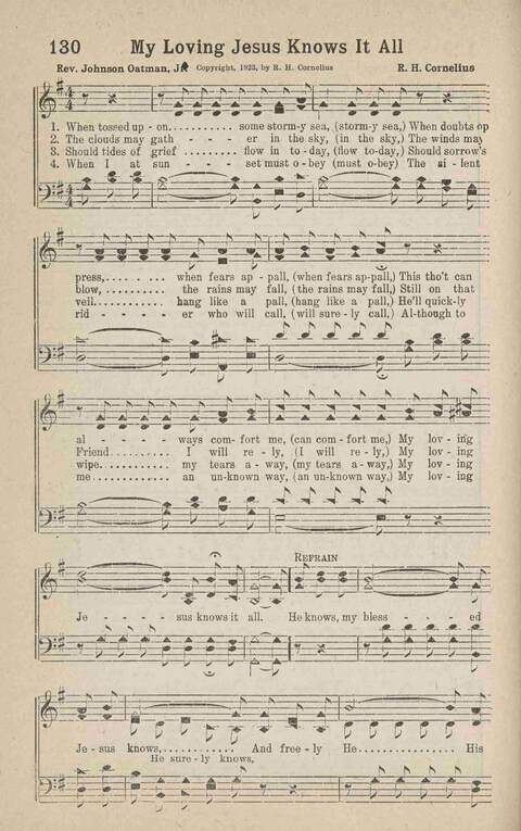 Home Gospel Songs: A Collectioni of Gospel Songs for Church, Sunday School, Evangelistic Meetings and All Relgious Gatherings page 130