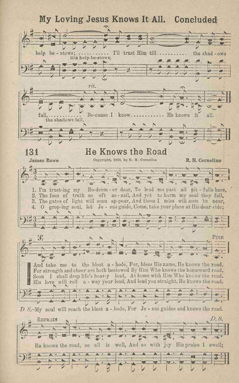 Home Gospel Songs: A Collectioni of Gospel Songs for Church, Sunday School, Evangelistic Meetings and All Relgious Gatherings page 131