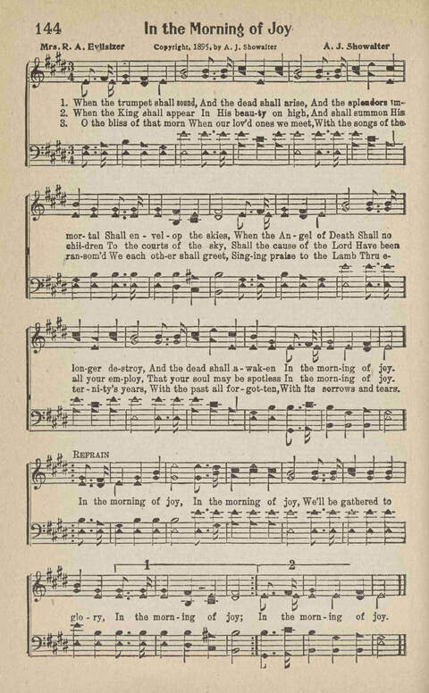 Home Gospel Songs: A Collectioni of Gospel Songs for Church, Sunday School, Evangelistic Meetings and All Relgious Gatherings page 144