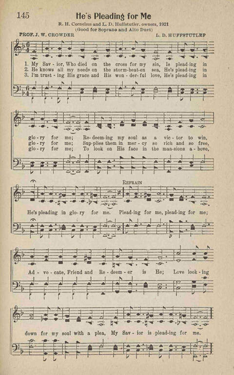 Home Gospel Songs: A Collectioni of Gospel Songs for Church, Sunday School, Evangelistic Meetings and All Relgious Gatherings page 145