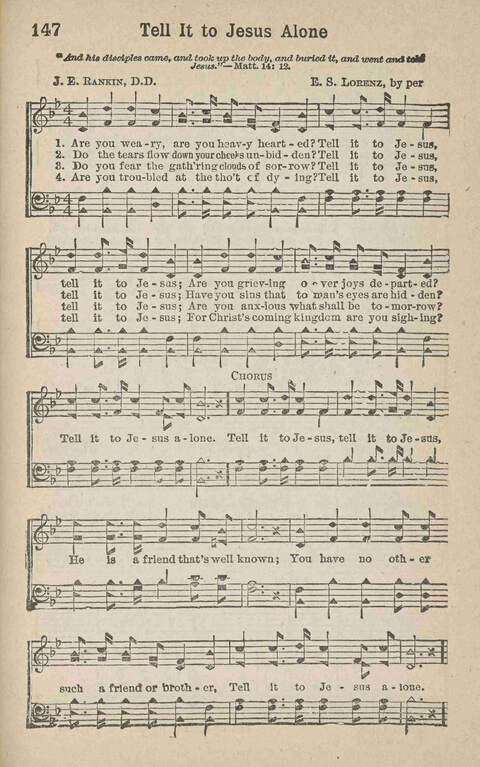 Home Gospel Songs: A Collectioni of Gospel Songs for Church, Sunday School, Evangelistic Meetings and All Relgious Gatherings page 147
