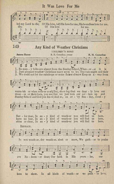 Home Gospel Songs: A Collectioni of Gospel Songs for Church, Sunday School, Evangelistic Meetings and All Relgious Gatherings page 149