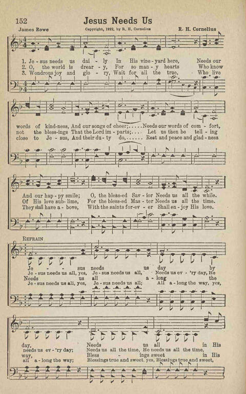 Home Gospel Songs: A Collectioni of Gospel Songs for Church, Sunday School, Evangelistic Meetings and All Relgious Gatherings page 152