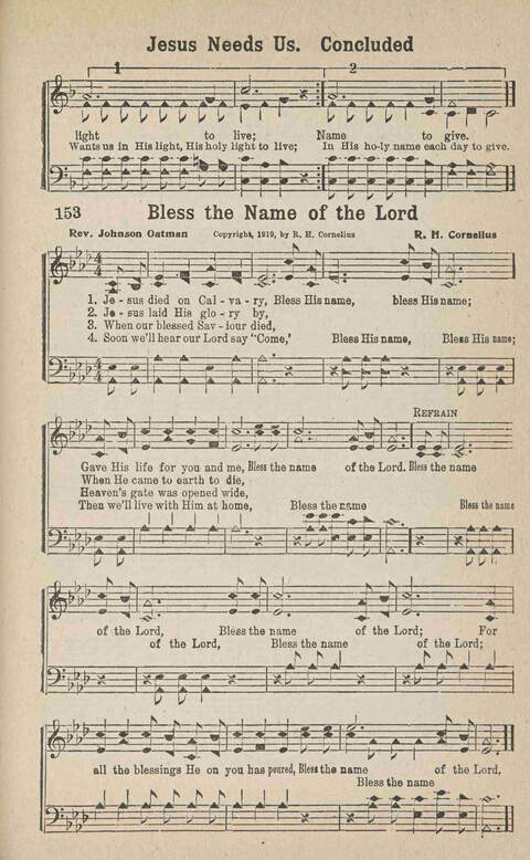 Home Gospel Songs: A Collectioni of Gospel Songs for Church, Sunday School, Evangelistic Meetings and All Relgious Gatherings page 153