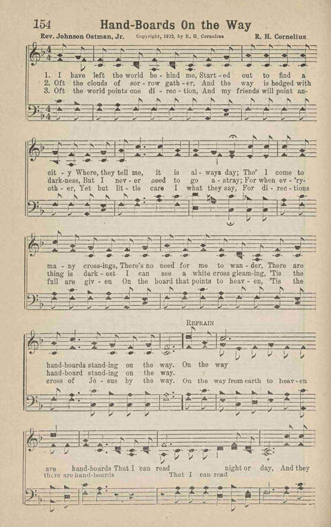 Home Gospel Songs: A Collectioni of Gospel Songs for Church, Sunday School, Evangelistic Meetings and All Relgious Gatherings page 154