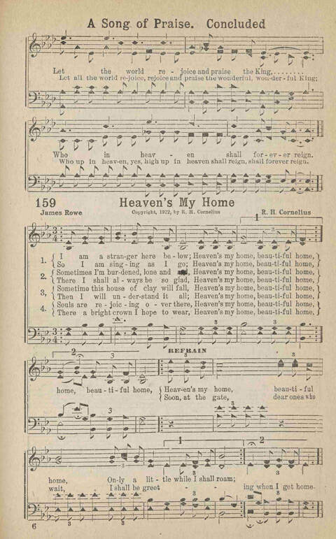 Home Gospel Songs: A Collectioni of Gospel Songs for Church, Sunday School, Evangelistic Meetings and All Relgious Gatherings page 159