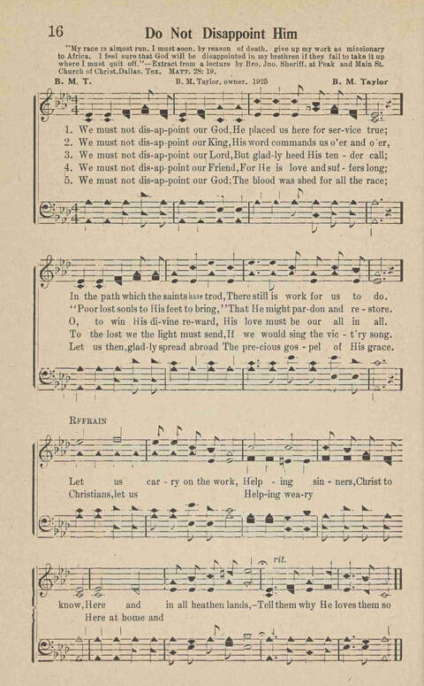 Home Gospel Songs: A Collectioni of Gospel Songs for Church, Sunday School, Evangelistic Meetings and All Relgious Gatherings page 16