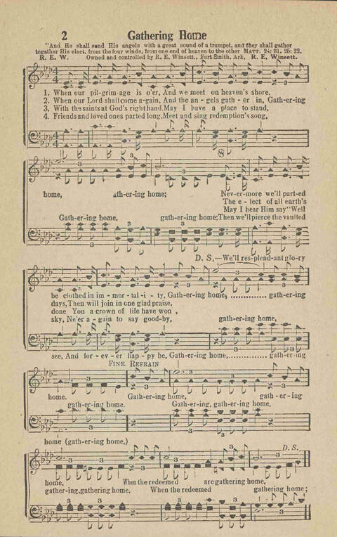 Home Gospel Songs: A Collectioni of Gospel Songs for Church, Sunday School, Evangelistic Meetings and All Relgious Gatherings page 2