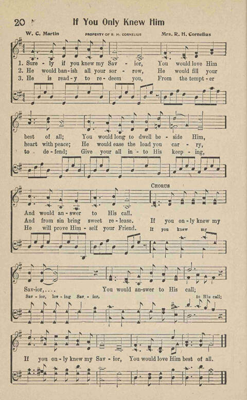 Home Gospel Songs: A Collectioni of Gospel Songs for Church, Sunday School, Evangelistic Meetings and All Relgious Gatherings page 20