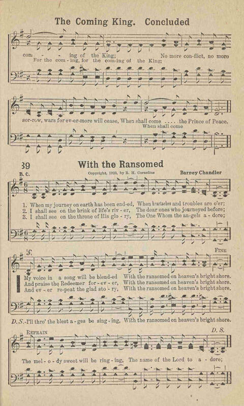 Home Gospel Songs: A Collectioni of Gospel Songs for Church, Sunday School, Evangelistic Meetings and All Relgious Gatherings page 39