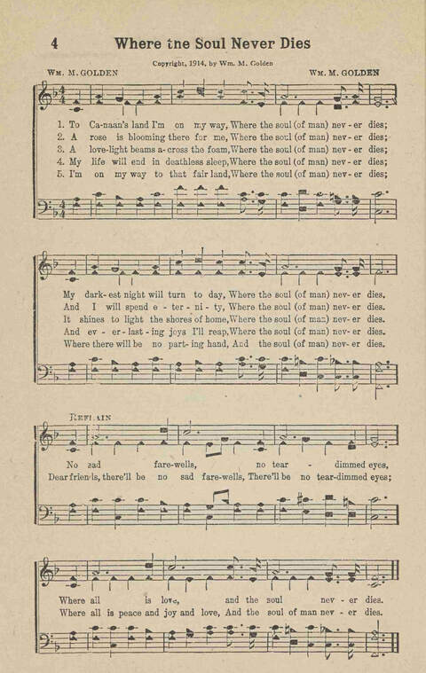 Home Gospel Songs: A Collectioni of Gospel Songs for Church, Sunday School, Evangelistic Meetings and All Relgious Gatherings page 4
