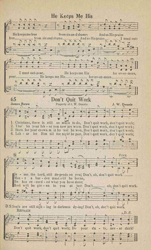 Home Gospel Songs: A Collectioni of Gospel Songs for Church, Sunday School, Evangelistic Meetings and All Relgious Gatherings page 65