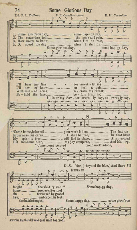 Home Gospel Songs: A Collectioni of Gospel Songs for Church, Sunday School, Evangelistic Meetings and All Relgious Gatherings page 74